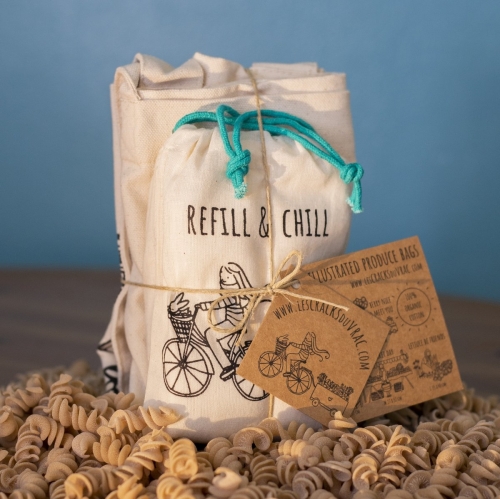 The kit (pack + shopping bag)